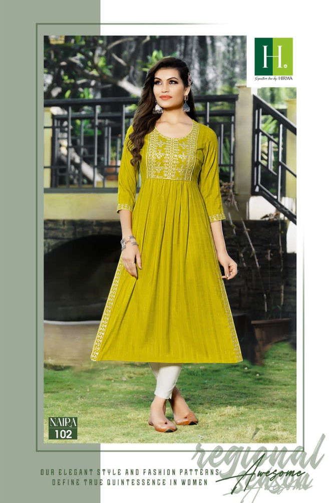 Naira By Hirwa 101-108 Designer Kurtis Catalog